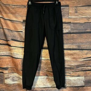 Wonder Nation Boys L Large Black Jogger Pants Elastic Drawstring Waist Active